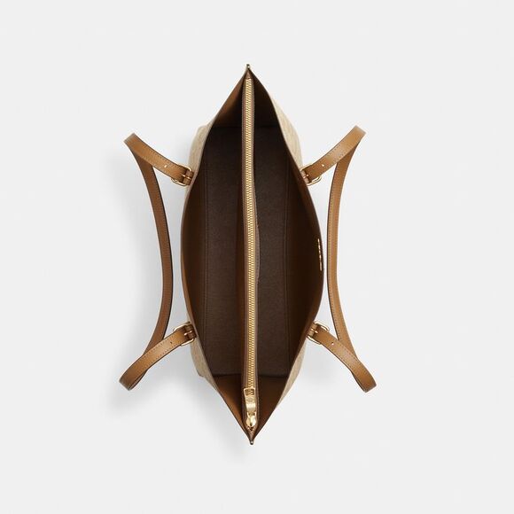 NWT Coach Outlet Mollie Tote Bag In Signature Canvas - Picture 3 of 6